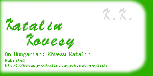 katalin kovesy business card